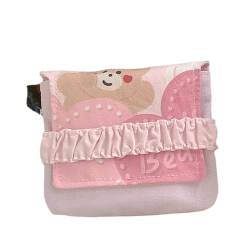 MIEDEON Damenbinde Organizer Süß Aufbewahrungstasche Damenbinden Tragtasche Cartoon Menstruationstasche Maedchen Niedlich Periodentasche (Pink,4.9X5.5In) von MIEDEON