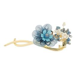 MIEDEON Elegant Haarspangen Frauen Mädchen Haar-Clips Blumen Haarklammer Kreative Sommer Perlen-Haarnadeln Perfekt Geschenk (Blau,4.3X1.6In) von MIEDEON