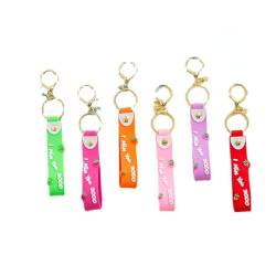 MIEDEON Erdbeere Schlüsselkette 4 Stück Autoschlüssel-Anhänger Süß Schlüsselband Niedlich Handy-Anhänger Schlüssel Ornament (Grün,One Size) von MIEDEON