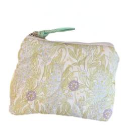 MIEDEON Klein Firsch Kleingeldtasche Süß Kosmetiktasche Kreative Blumen-Motiv Damenbindentasche Elegant Mädchen Frauen Menstruationstasche (5.5X3.9In,Lila) von MIEDEON
