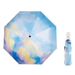MIEDEON Modisch Regenschirm Taschenschirm Verlaufsfarbe UV Schutzschirm Regen Regenschirm Sonnenschirm Praktisch Umbrella (D,One Size) von MIEDEON