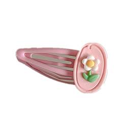 MIEDEON Niedlich Haarnadel Frühling und Sommer Haarclip 4 Pack Haar-Clips Süß Haarspange Rosa Haarmadel Blumen Haarspange (One Size,Rosa C) von MIEDEON