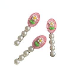 MIEDEON Niedlich Haarnadel Frühling und Sommer Haarclip 4 Pack Haar-Clips Süß Haarspange Rosa Haarmadel Blumen Haarspange (One Size,Rosa D) von MIEDEON