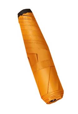 MIEDEON Praktisch Regenschirm Sonnenschirm Faltbar Sonnenschirm Regenschirm Tragbar Reisen Taschensschirm UV Schutzschirm (Orange,One Size) von MIEDEON