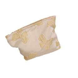 MIEDEON Retro Schminktasche Elegant Kosmetiktasche Süß Make Up Tasche Bowknot Handtasche Frauen Mädchen Kosmetikbeutel (Orange,1.9X10.6X7In) von MIEDEON