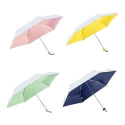 MIEDEON Umbrella Regen Regenschirm Wasserdicht Sonnenschirm UV Schutzschirm Umbrella Sturmfest Wasserdicht Taschenschirm (Gelb,7In) von MIEDEON