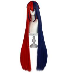 Anime Fire Emblem Engage Alear Cosplay Perücke, Frauen lange gerade blaue und rote Haare Perücke, für Halloween Kostüm Party und Perücke Cap von MIGUOO