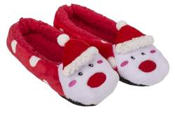 MIJOMA Unisex Weihnachts-Pantoffeln, Santa & Elfen Hausschuhe für Freunde & Familie, für die Festtage (Rote Nase-Design, EU Schuhgrößensystem, Erwachsene, Damen, Numerisch (von/bis), M, 39, 42) von MIJOMA