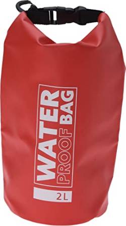 Wasserdichter Beutel Sack Trockentasche Trockenbeutel Outdoor Dry Bag Water Proof Bag, Schutz vor Wasser Schmutz Sand für Wertsachen, Strand Urlaub Boot Camping (Aussenmaterial Farbe Rot) von MIJOMA