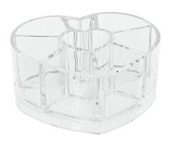 Kosmetik-Organizer Make-up-Organizer, Sortierkasten für Beautyprodukte, transparent (9,2 x 9,2 x 6,5 cm Herzform) von MIK funshopping