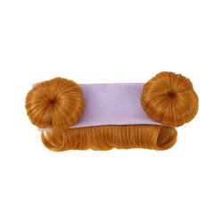 Auffällige Goldene Haarteil Perücke Trendiges Haarteil Stirnband Festlicher Haarschmuck Für Kleine Mädchen Haarschmuck Für Cosplay von MIKAXIQI