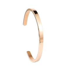 MILAKOO Armreif rosa gold Damen armreif roségold Frauen 6mm Armband Oval poloert offen Bracelet von MILAKOO