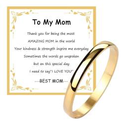 MILAKOO Gold Edelstahl Armband für Frauen Oval Armreif To My Mom Karte motivierende einzigartige Geschenke von MILAKOO