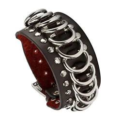 MILAKOO Jewelry Cooles breites Punk Rock PU Leder Tribe Armband Armreif Armreif Seil Braun von MILAKOO