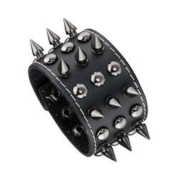 MILAKOO Retro Punk Manschette Armband Armband mit Spike für Männer Spike Studded Rivet Biker Armreif von MILAKOO