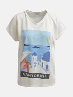 MILANO ITALY Damen T-Shirt, creme von MILANO ITALY