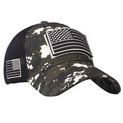 Baseball Cap Streitkräfte Usa Flag Camouflage Baseballmütze Army American Flag Baseballmütze Amerika Kappe Mütze Cap Schirmmütze Basecap von MILAX