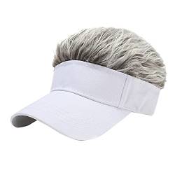 Baseballmütze Männer Neuheit Baseball Cap mit Perücke Einstellbare Baseball-MüTze Mit Spike-Haaren Cap Cool Baseball Cap von MILAX