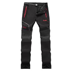 Herren Softshellhose Wanderhose Wasserdicht Outdoorhose Winddicht Warm Gefüttert Skihose Snowboardhose Winter Trekkinghose Outdoor Softshell von MILAX