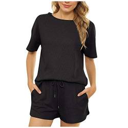 MILAX Women's 2-Piece Pyjama Sets Lingerie Shorts Set of 2 Silk Pjs Schlaf Anzug Damen Shorty Lace Sleeveless Sleepwear Women Lingerie 2-Piece von MILAX