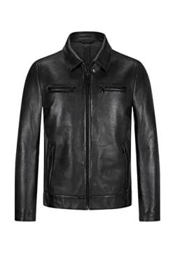 MILESTONE MS-Matteo Herren Lederjacke (as3, numeric, numeric_50, regular, regular, Schwarz, 50) von MILESTONE