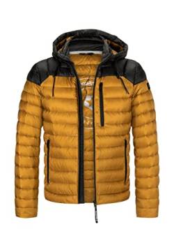 MILESTONE MS-Tyson Herren Daunenjacke mit Kapuze (as3, numeric, numeric_50, regular, regular, Gebranntes gelb) von MILESTONE