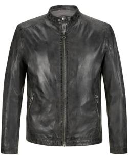 Milestone Lederjacke MS-Lacona Dunkelgrau 56 von MILESTONE