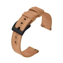 MILNBJK Jeniko Canvas Quick Release Nylon Uhrenarmbänder 20mm 22mm Ersatz-Uhrenarmband for Männer Frauen (Color : Khaki2, Size : 22mm) von MILNBJK