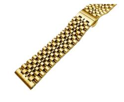 MILNBJK Jeniko Edelstahl-Armband, 18 Mm, 20 Mm, 22 Mm, 24 Mm Breit, Uhrenarmband, Metallarmband, Ersatzarmband (Color : Gold, Size : 20mm) von MILNBJK