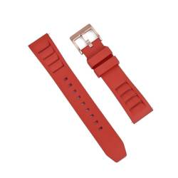 MILNBJK Jeniko Hochwertiges Fluorkautschuk-Uhrenarmband, 20 Mm, 22 Mm, Kompatibel Mit Richard Mille-Uhrenarmbändern, Taucharmband, Schnellverschluss-Handgelenkgürtel (Color : Red 4, Size : 22mm) von MILNBJK