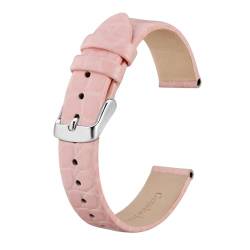 MILNBJK Jeniko Neue Frauen Echtes Leder Uhrenarmbänder 8mm 10mm 12mm 14mm 16mm 18mm 19mm 20mm Ersatz Band Armband Dame Watchban (Color : Pink, Size : 12mm) von MILNBJK