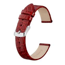 MILNBJK Jeniko Neue Frauen Echtes Leder Uhrenarmbänder 8mm 10mm 12mm 14mm 16mm 18mm 19mm 20mm Ersatz Band Armband Dame Watchban (Color : Red, Size : 10mm) von MILNBJK