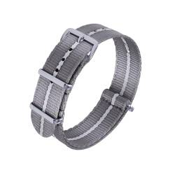 MILNBJK Jeniko Neue Nylon-Sicherheitsgurte, 20 Mm, 22 Mm, Typ Sport For Uhrenarmbänder Aus Neuem Material Aus Nylon (Color : Dark Grey-Grey, Size : 22mm) von MILNBJK