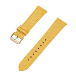 MILNBJK Jeniko Neues Design Canvas Nylon Leder Schnellverschluss-Uhrenarmband 18 Mm 20 Mm 22 Mm Ersatz-Uhrenarmbänder (Color : Yellow Gold, Size : 22mm) von MILNBJK