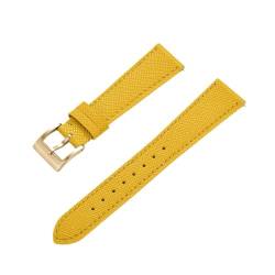 MILNBJK Jeniko Schnellverschluss-Vintage-Uhrenarmband Aus Genähtem Leder, Leder-Uhrenarmbänder, 18 Mm, 19 Mm, 20 Mm, 21 Mm, 22 Mm, 23 Mm, 24 Mm (Color : Yellow gold, Size : 24mm) von MILNBJK