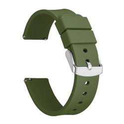 MILNBJK Jeniko Silikon-Uhrenarmbänder, 20 Mm, 22 Mm, Schnellverschluss, Planar-Grain-Gummi-Uhrenarmbänder (Color : Green, Size : 20mm) von MILNBJK