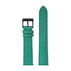 MILNBJK Jeniko Uhrenarmband 18 Mm 20 Mm 22 Mm Kalbsleder-Armband Schnellverschluss-Uhrenarmband Handgefertigter Armbandgürtel Mit Palmenmuster (Color : Green ge line 2, Size : 20mm) von MILNBJK