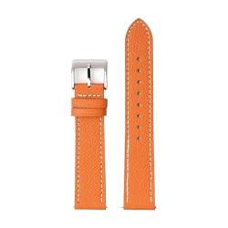 MILNBJK Jeniko Uhrenarmband 18 Mm 20 Mm 22 Mm Kalbsleder-Armband Schnellverschluss-Uhrenarmband Handgefertigter Armbandgürtel Mit Palmenmuster (Color : Orange wh line 1, Size : 22mm) von MILNBJK