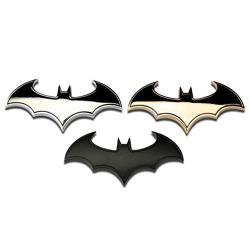 3D Chrom Metall Fledermaus Auto Logo Auto Aufkleber Batman Abzeichen Emblem Schwanz Aufkleber Mode (Schwarz, Einheitsgröße) von MINASAN