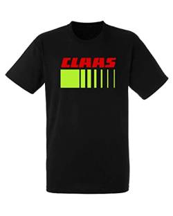 Claas Logo Unisex T-Shirt Tractor Farming Enthusiast Combine Harvester Dri Black Size 3XL von MINGLING