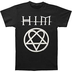 Him Mens Heartagram T-Shirt Mens Sports T Shirt Round Neck T-Shirts Black Size S von MINGLING