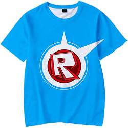 MINIDORA 3D Bedrucktes T-Shirt Roblox für Jungen/Mädchen DynaBlocks Tee Kinder Unisex Kurzarm Videospiele(E03394,160) von MINIDORA