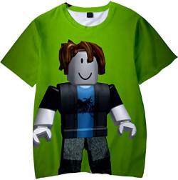 MINIDORA 3D Bedrucktes T-Shirt Roblox für Jungen/Mädchen DynaBlocks Tee Kinder Unisex Kurzarm Videospiele(E03396,140) von MINIDORA