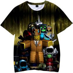 MINIDORA 3D Bedrucktes T-Shirt Roblox für Jungen/Mädchen DynaBlocks Tee Kinder Unisex Kurzarm Videospiele(N01004,160) von MINIDORA