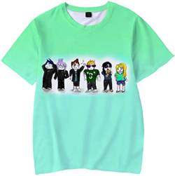 MINIDORA 3D Bedrucktes T-Shirt Roblox für Jungen/Mädchen DynaBlocks Tee Kinder Unisex Kurzarm Videospiele(Q1223,160) von MINIDORA