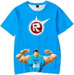 MINIDORA 3D Bedrucktes T-Shirt Roblox für Jungen/Mädchen DynaBlocks Tee Kinder Unisex Kurzarm Videospiele(Q1224,140) von MINIDORA