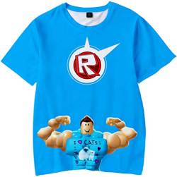 MINIDORA 3D Bedrucktes T-Shirt Roblox für Jungen/Mädchen DynaBlocks Tee Kinder Unisex Kurzarm Videospiele(Q1224,150) von MINIDORA