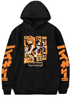 MINIDORA Herren Hoodie Karasuno High School Volleyball Junior Sweatshirt(3XL,1Schwarz A47822) von MINIDORA