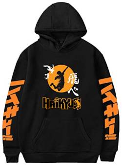 MINIDORA Herren Hoodie Karasuno High School Volleyball Junior Sweatshirt(3XL,1Schwarz A48797) von MINIDORA