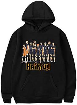 MINIDORA Herren Hoodie Karasuno High School Volleyball Junior Sweatshirt(M,1Schwarz A47814) von MINIDORA